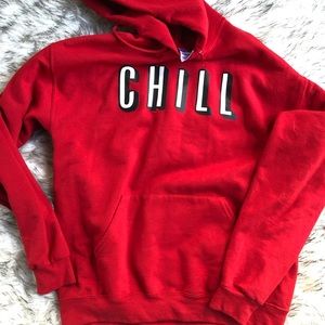 Chill sweatshirt large, red